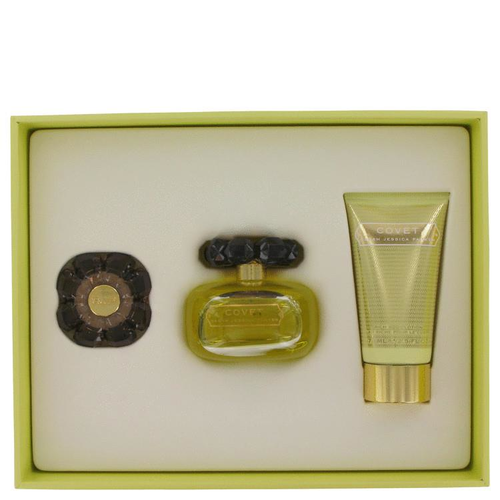 Covet by Sarah Jessica Parker Gift Set -- 3.4 oz Eau de Parfum Spray + 2.5 oz Body Loiton + Perfume Compact