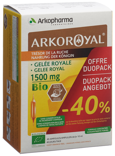 ARKOROYAL Gele Royale 1500 mg Bio Duo 2 x 20 Stk