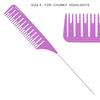 Vellen Hair Highlighting Kamm Set 2er Pack Purple/Rosa