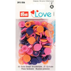 Prym Love Druckknpfe, orange, pink & violett  12.4 mm, Karte 30 Stck