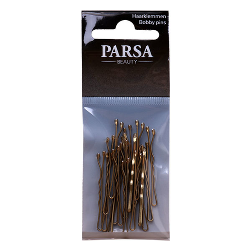 Parsa Haarklemmen gewellt, gold 4.00 cm, 18 Stk.
