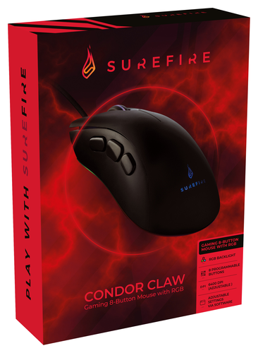 SUREFIRE Button Mouse with RGB 48816 Condor Claw Gaming 8