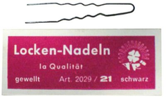 Haarnadeln 30 schwarz 70x1,2mm gewellt