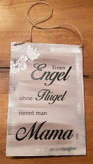 Dekoschild im Shabby-Style schwarz/braun 20 x 30 cm