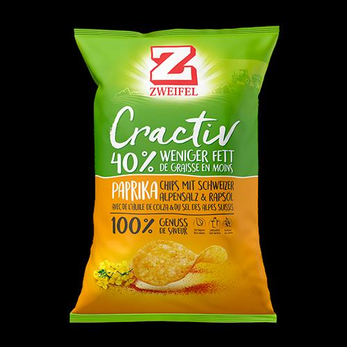 Zweifel Chips Cractiv Paprika 14 Packungen  160 gr