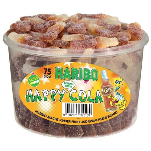 Haribo Lemon-Fresh Happy Cola 6 Boxen  75 Stk./6750 gr