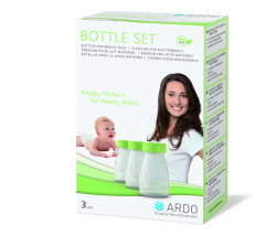 ARDO BOTTLE SET Flaschen Muttermilch 3 Stk