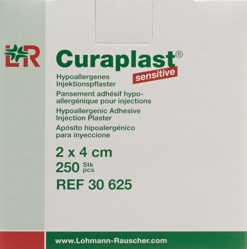CURAPLAST Sensitive Injektionspfl 2cmx4cm 250 Stk