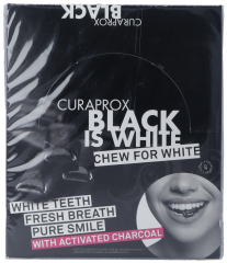 CURAPROX Black is White Kaugummi Disp m 12 Blist