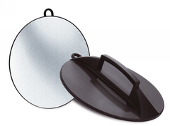 Handspiegel mit Wandhalter flache Version Schwarz