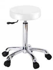 Hocker Cosmos Budgetline Chromfuss Polster Weiss