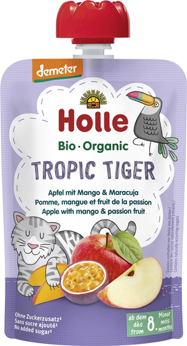 HOLLE Tropic Tiger Pouchy Apfel Mango Maracu 100 g
