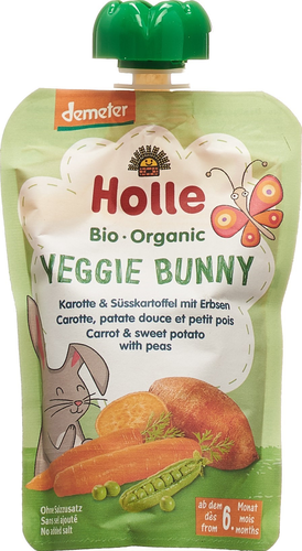 HOLLE Veggie Bunny Pouchy Karot Ssskar Erbs 100 g