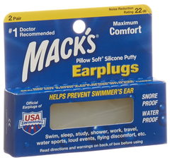 MACKS Earplugs transparent 2 Paar