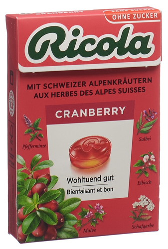 RICOLA Cranberry Bonbons oZ m Stevia Box 50 g