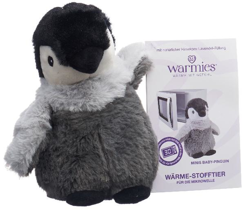 WARMIES Minis Wrme-Stofftier Baby-Pinguin Lavend