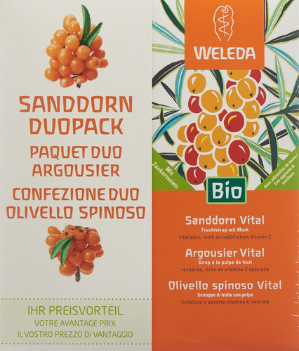 WELEDA Sanddorn Vital Sirup Duo 2 x 250 ml