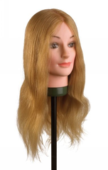 Uebungskopf Dame, mittellang Echthaar Blond