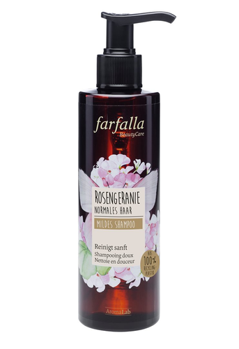 FARFALLA Mildes Shampoo Rosengeranie 200 ml