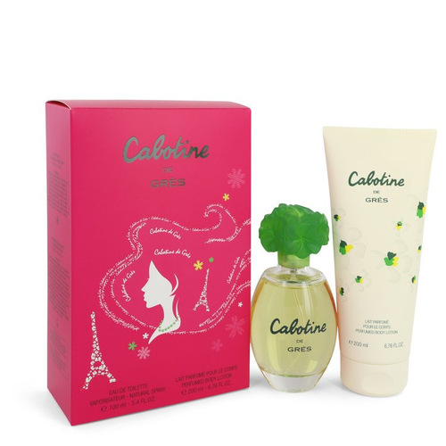 CABOTINE by Parfums Gres Gift Set -- 3.4 oz Eau de Toilette Spray + 6.7 oz Body Lotion
