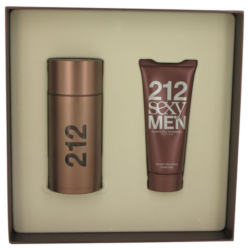 212 Sexy by Carolina Herrera Gift Set -- 3.4 oz Eau de Toilette Spray + 3.4 oz After Shave Moisturizer