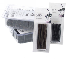 Haarnadeln geriffelt  schwarz 50 mm, 40 ex