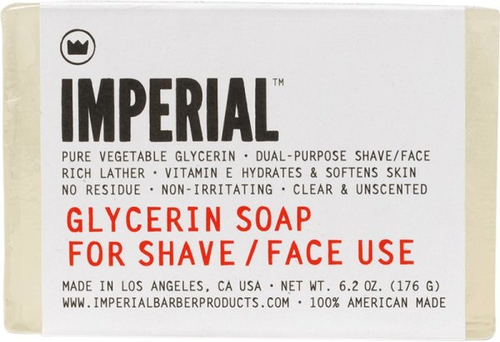 Imperial Barber IB Glycerin Shave/Face Soap (Bar) 176g