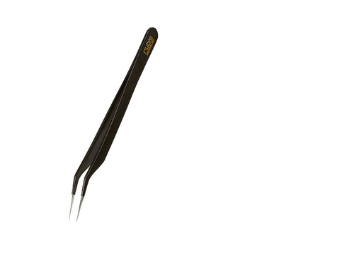 Rubis Wimpern Pinzette gebogen, schwarz
