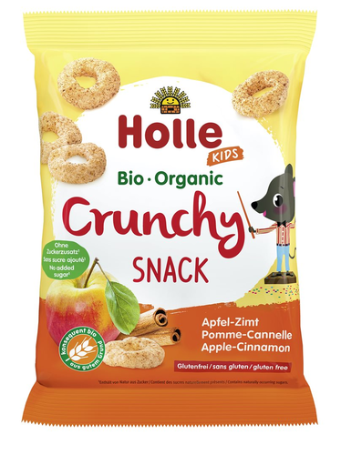 HOLLE Bio-Crunchy Snack Apfel Zimt (neu) 25 g