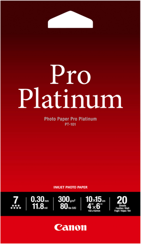 CANON Pro Platinum Photo Pap.10x15cm PT101A6 InkJet glossy 300g 20 Blatt