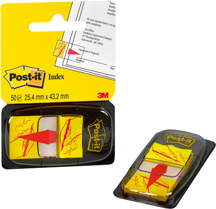 POST-IT Index Tabs 25,4x43,2mm 680-31 Sign here/50 Tabs