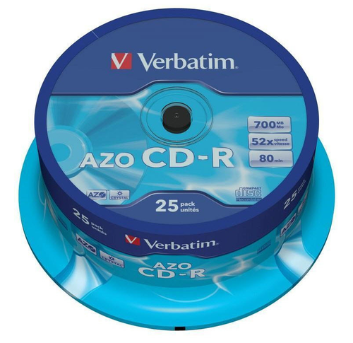 VERBATIM CD-R Spindle 80MIN/700MB 43352 52x crystal 25 Pcs