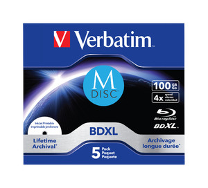 VERBATIM BD-R Jewel 100GB 43834 M-Disc IJ printable 5pcs