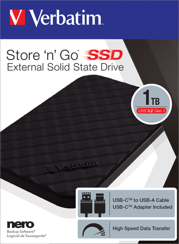 VERBATIM Store n Go Portable SSD 1TB 53230 USB 3.2 Gen 1 black