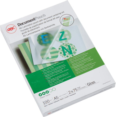GBC Laminiertasche A5 3740451 glanz, 75my 100 Stk