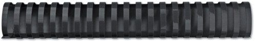 GBC Plastikbindercken 51mm A4 4028187 schwarz, 21 Ringe 50 Stck