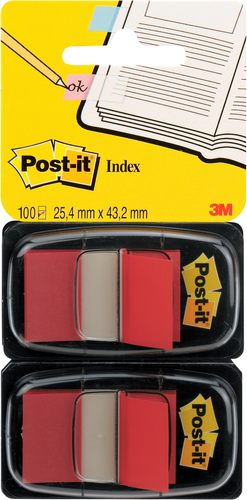 POST-IT Index 2er Set 25,4x43,2mm 680-R2 rot 2x50 Stck