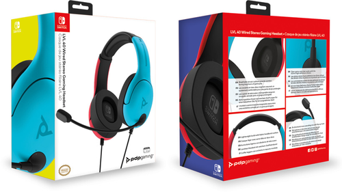 PDP LVL40 Wired Headset-Blue/Red 500-162-EU-BLRD for Nintendo Switch