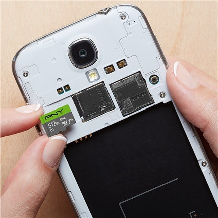 PNY micro-SDXC Elite 512GB PSDU512U1 UHS-I U1/A1(V10)& SD adapter
