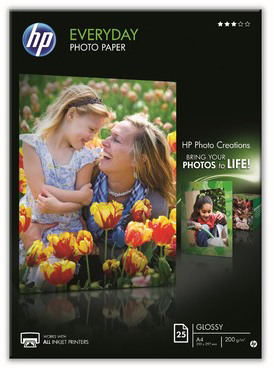 HP Everyday Photo Paper 200g A4 Q5451A InkJet, glossy 25 Blatt