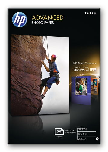 HP Advanced Glossy Photo 10x15cm Q8691A InkJet 250g, randlos 25 Blatt