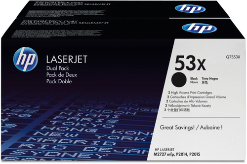 HP Toner-Modul 53X schwarz Q7553XD LaserJet P2015 2 Stück