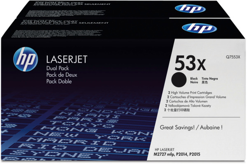 HP Toner-Modul 53X schwarz Q7553XD LaserJet P2015 2 Stck