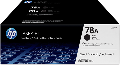 HP Toner-Modul 78A schwarz CE278AD LaserJet Pro P1566 2 Stck