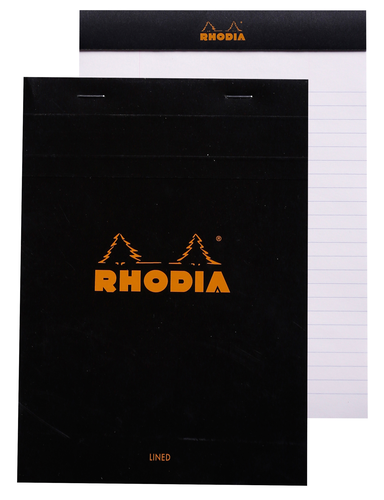 RHODIA Notizblock A5 166009 liniert schwarz