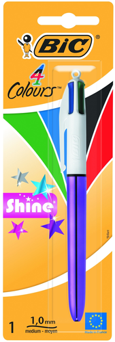 BIC Kugelschreiber Shine 902126 4 Colours Blister