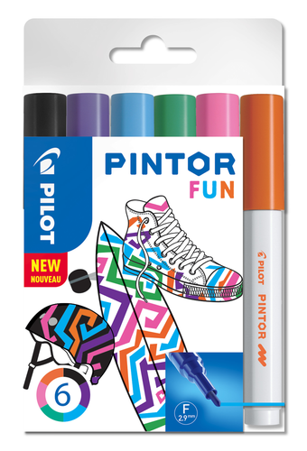 PILOT Marker Pintor Set Fun F S6/0517429 6 Stifte