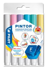 PILOT Marker Set Pintor F 1.0mm S6/0517467 6 Farben pastel