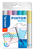 PILOT Marker Set Pintor F 1.0mm S6/0517467 6 Farben pastel