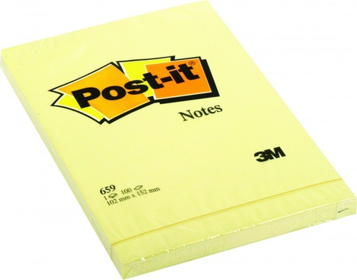 POST-IT Block 102x152mm 659Y gelb/100 Blatt